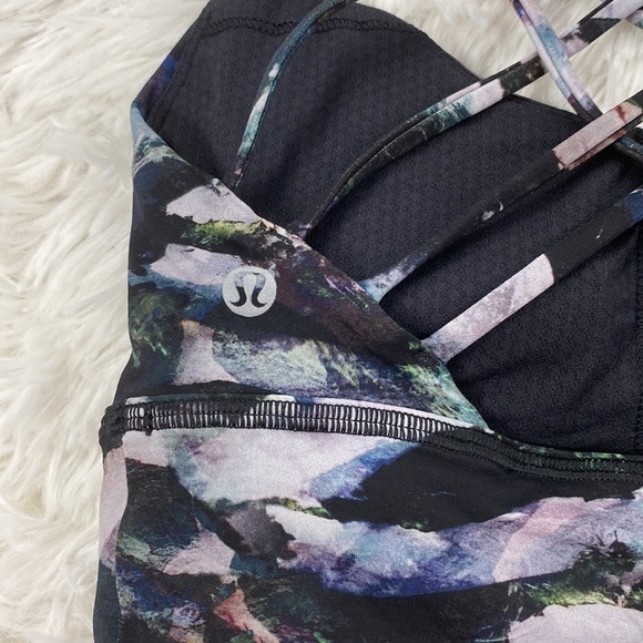 Lululemon Free to Be Bra *Wild Long Line Glacier Camo Starlight Multi - Picture 3 of 4